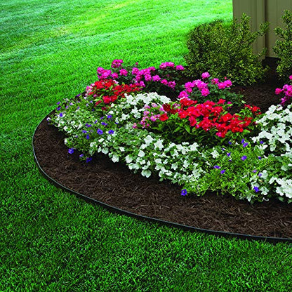 EasyFlex No-Dig Landscape Edging Kit - 100 ft., Black - style: 100 ft traditional