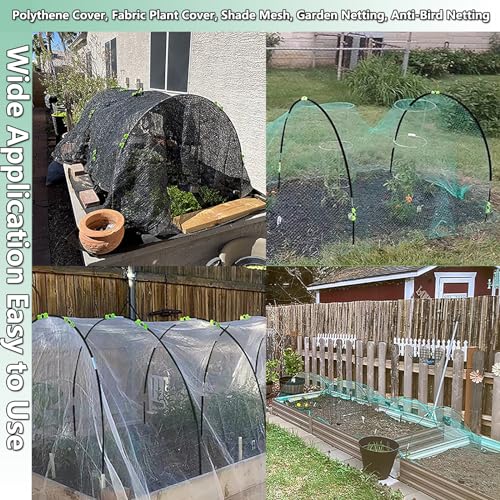 Garden Hoops Grow Tunnel, 6 Sets of 7FT Greenhouse Row Cover Hoops, 30pcs