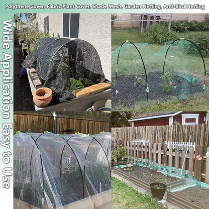 Garden Hoops Grow Tunnel, 6 Sets of 7FT Greenhouse Row Cover Hoops, 30pcs