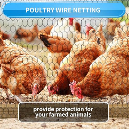 1/2 Inch Black Wire Mesh Roll - 36'' x 100' Chicken Wire Fence, 20 Gauge Hardware Cloth Poultry Netting for Garden/Animal Barrier/Rabbit/Floral/Chicken Coop/DIY Projects - size: 20 Gauge-1/2 Inch-36'' x100'