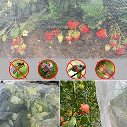 Garden Netting 4x10ft for Plants - Ultra Fine Mesh Bug Insect Barrier (Pack of 2) - size: 4'x10' (Pack of 2)
