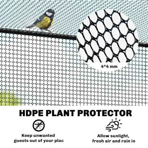 Outsunny 6' x 3' x 5' Crop Cage, Plant Protection Tent, Black