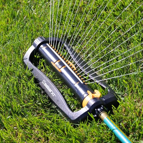 Melnor 65165AMZ XT Turbo Oscillating Sprinkler,4,500 sq. ft.,Quick Connect Bundle,2-Way Adjustable,Black,Yellow,(Pack of 12) - size: 2-Way Adjustable, style: Pack of 12
