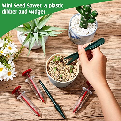 6Pcs Mini Sowing Seed Dispenser, Seed Planter Tool, Handheld Seed Planter, Mini Hand Seed Spreader, Seed Sower Tool, Garden Seed Planter, Small with Seedlings for Spreading Seed Spreader
