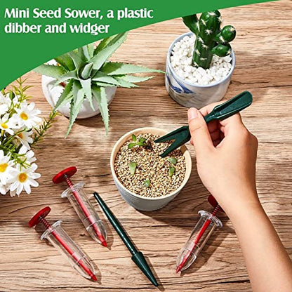 6Pcs Mini Sowing Seed Dispenser, Seed Planter Tool, Handheld Seed Planter, Mini Hand Seed Spreader, Seed Sower Tool, Garden Seed Planter, Small with Seedlings for Spreading Seed Spreader