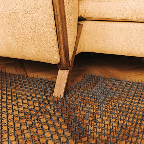 Petfolio 10 Pack Extra Large Cat Scat Mat for Cats - Cat Spike Mat 16.5 x 13.4 Inch with 1 Inch Spikes is Perfect to Keep Cats Away Indoor and Outdoor - size: 10