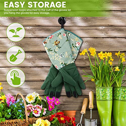 WANCHI Work Garden Gloves Women,Long Sleeve Gardening Gloves,Green Small - color: Green, size: Small (Pack of 1)