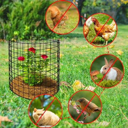 10 Packs Wire Plant Protector from Animals, Metal Mesh Plant Cage Covers - color: 10 Pack 12x12 Inch