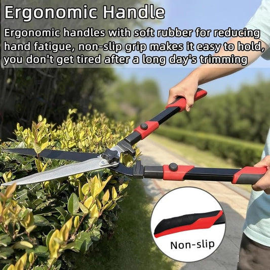 26"-32" Extendable Hedge Shears, Telescopic Garden Clippers with Sharp Wavy Blades for Trimming Hedges & Shrubs - color: Telescopic Hedge Shears