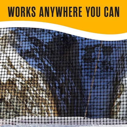 Plastic Fence, Plastic Mesh Fence Deer Netting Black, 4 x 50 Feet Roll - color: Black