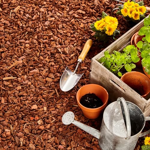 GARDENWISE Premium Pine Bark Nuggets – Pine Bark Mulch for Gardens, Landscaping, Potted Plants, and Wood Chips for Garden Beds (0.5 CF - 14 L - 15 QTS) - color: Pine Bark Nuggets, size: 0.5 CF - 14 L - 15 QTS
