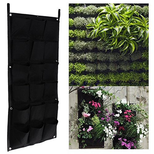 Ogrmar 18 Pockets Wall Planter Breathable Vertical Garden Planter Grow Bag - size: 18 Pockets