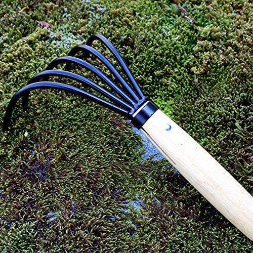 KAKURI Hand Cultivator Garden Tool 10", Handheld Rake for Weeding, Digging, Cultivating, Hand-Forged Japanese Steel, Made in Japan