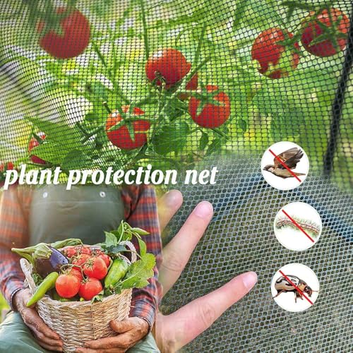 Poray Large Tunnel 10FTx6FT Plant Netting Cover, 6FT Tall Crop Cage Tomato Netting,Pest Guard Cover for Vegetables &Fruits,Durable Gardening Net for Plant and Animal - style: 122*73*73 inches Tunnel Net
