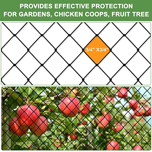 Bird Netting 50x50ft with 3/4" Mesh, Poultry Netting for Chicken Coop - size: 3/4", 50' x 50'