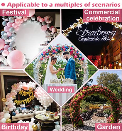 Queension Extra Large Wedding Arch for Ceremony 8.5Ft Wide 7.4Ft High,Gold - color: Gold, size: 7.4FT