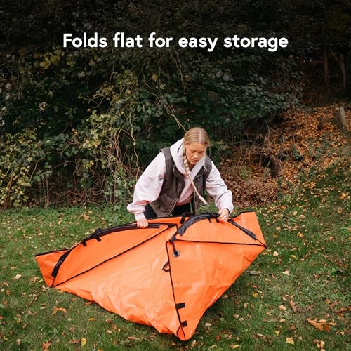 Leaf Tarp for Fast Yard Cleanup –Leaf Collection Tarp with 6 Handles & Ground Stakes – Lawn Leaf Bag for Raking, Garden Debris & Yard Waste Removal, Wind Proof, 5’ x 7’ Large Capacity - size: 5' x 7'