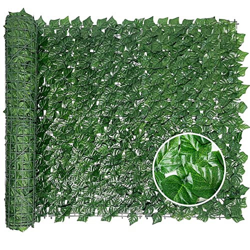 Bybeton 40"x120" Ivy Privacy Fence Screen UV Resistant Expandable Lattice - size: 40*120 IN
