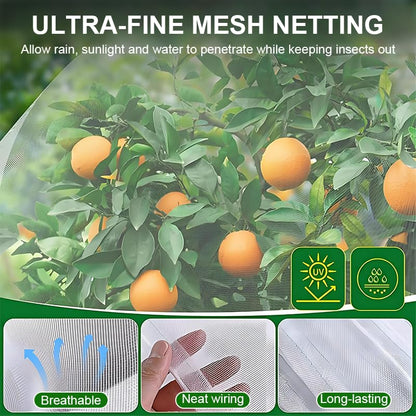 Bird Netting for Garden, Netting for Plant with Drawstring (2.6*3.3 Ft), Garden Netting Pest Barrier for Tomatoes, Citrus, Blueberry Bushes, Protect Fruits Vegetables Flowers from Insect Bird Eating