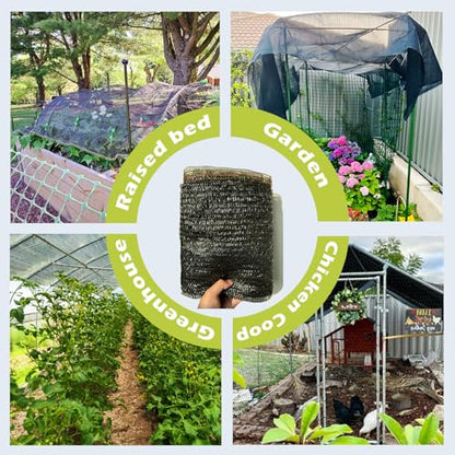55% Shade Cloth for Garden, Black Shade Net 6.5X6.5 FT - size: 6.5X6.5 FT
