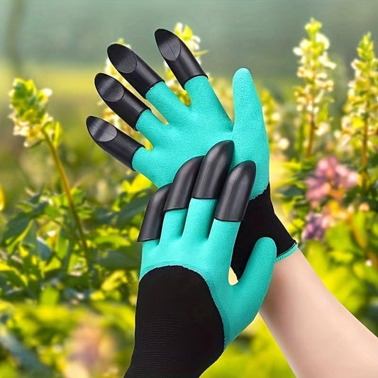 1 Pair of Waterproof Gardening Gloves with Claws, Designed for Digging And Planting - Thorn-Resistant Latex, Suitable for Hand Washing Flowers And Vegetables Outdoors