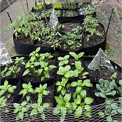 Niurui Fabric Raised Garden Bed 128 Gallon 8 Holes Rectangle 400G Thick Nonwoven Gardening Grow Bags Planting Container for Growing Herbs, Flowers and Vegetables,Black 6x3x1ft - size: 128 Gallon