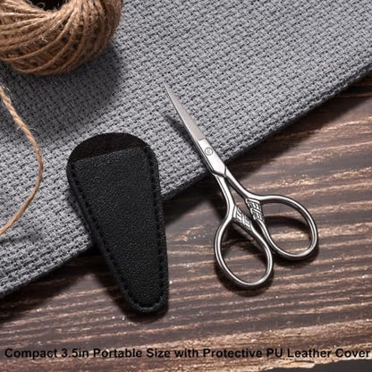 Small Precision Scissors, 3.5in Beauty Grooming Kit - color: Stainless Steel Color