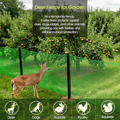 RIFNY Deer Fence, Temporary Fence for Garden Outdoor Yard, 6.5 x 50 FT - size: 6.5 x 50 FT