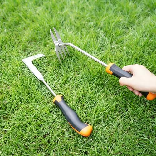 Weed Puller Tool, 2PCS Crack Weeder Garden Weed Pulling Tools Kit