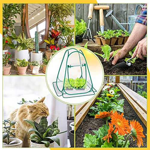 Pop Up Greenhouse Cover, Mini Greenhouse PVC Gardening Plant 2-Pack, Portable Small Green House for Indoor Outdoor, Sunshine Room Backyard Flow - style: 2 Pack