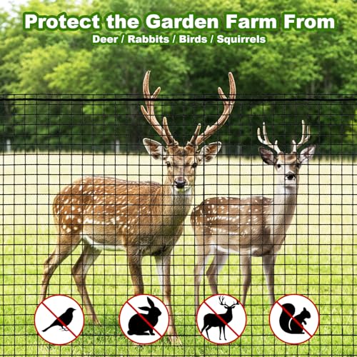 4x75FT Deer Fence Netting for Garden, 55GSM Plastic Mesh Temporary Fence - size: 4x75FT