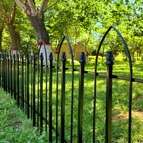 Thealyn Garden Fence 32" H x 24" W (4 Panels + 1Gate, Total 10 ft) - size: 32″ H x 10 ft (4 Panels + 1Gate)