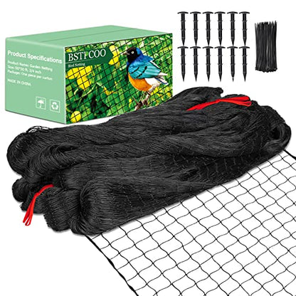 BSTPCOO Nylon Bird Netting 50'x50 Hawk Net to Protect Chickens, 3/4" Mesh - size: 50'×50'-3/4''