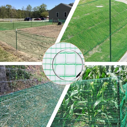 POYEE 5x65ft Garden Fence Temporary Fence, Plastic Mesh Fence Safety Fence - color: Green, size: 5x65ft
