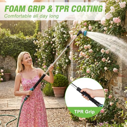 Telescoping Watering Wand with Thumb Control, 37-55 Inch Garden Hose Nozzle