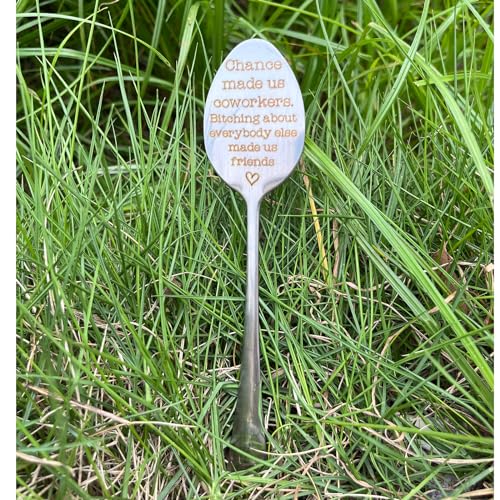 Garden Plant Marker Friendship Gift for Women Gardeners, Plant Stake Label Sign Tag Gardening Gifts for Woman Plant Lovers, Metal Garden Decoration (Made Us Friends), Silver - style: Made Us Friends