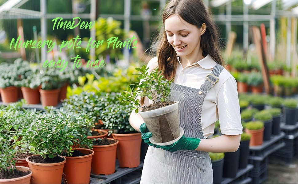 Clear Plant Nursery pots with Saucers,5/6/7/8 inch 8 Pack - size: 5/6/7/8 inch with trays