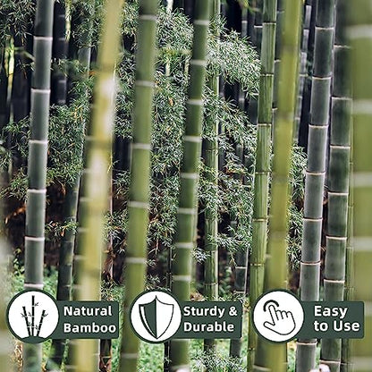 50Pcs / 3ft Bamboo Plant Stakes for Indoor Outdoor Plants, Garden Plant Support Sticks, Poles for Tomato Vegetables Beans Trees Potted Climbing Plants(0.32''-0.4'') - size: 3 FT 50PCS