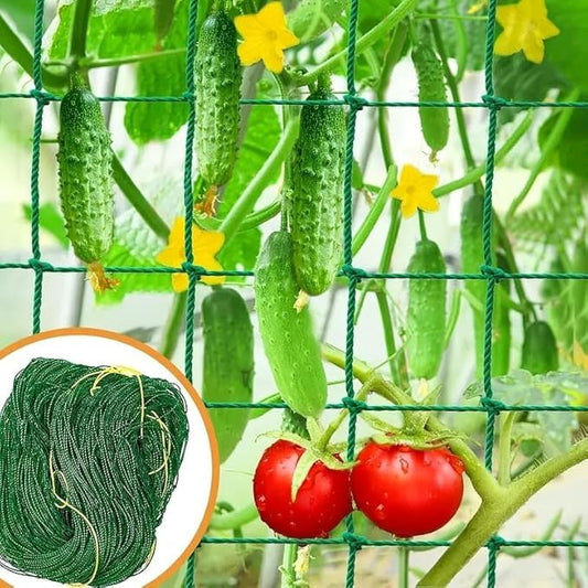Garden Trellis Netting, Plant Climbing Net, 35.4" x 70.8", Creeper Vine Support Mesh, Weather Resistant Trellis Net for Tomatoes Cucumbers Grapes Clematis Outdoor Gardening