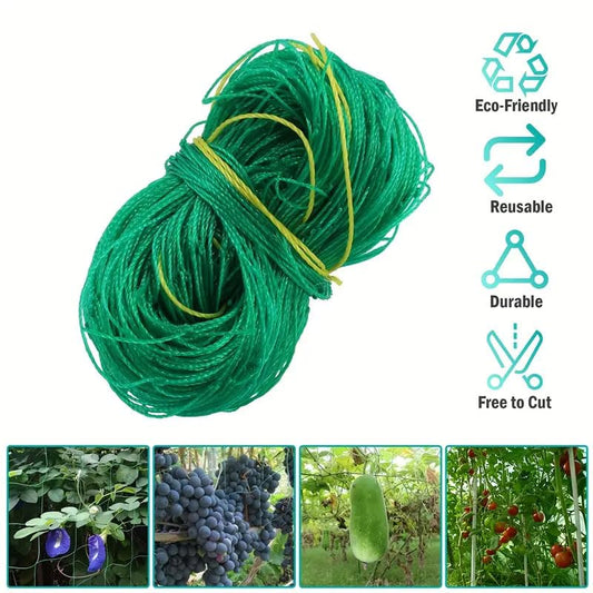 Garden Netting, Climbing Plant Support Net, Green Plant Netting, 27 Strands Plant Climbing Net for Cucumber, Tomato, Vegetables, Fruits(0.9m*5.9ft)