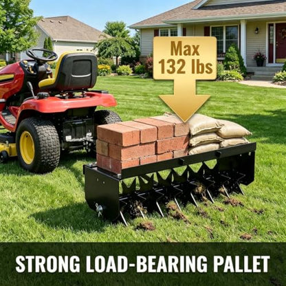 32 Inch Tow Behind Aerator, 132 LBS Heavy Duty Rolling Lawn Aerator