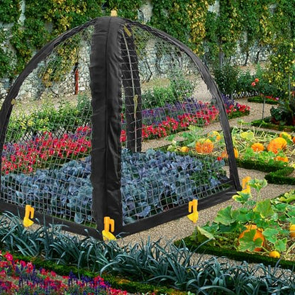 Large Pest Guard Cover-35 x35 x 39 Inch Pest Guard Tent with Stakes-Garden Plants Cloche Tent for Protect Plants Vegetables Fruits Shrubs from Squirrel Bird Eating (L) - color: L