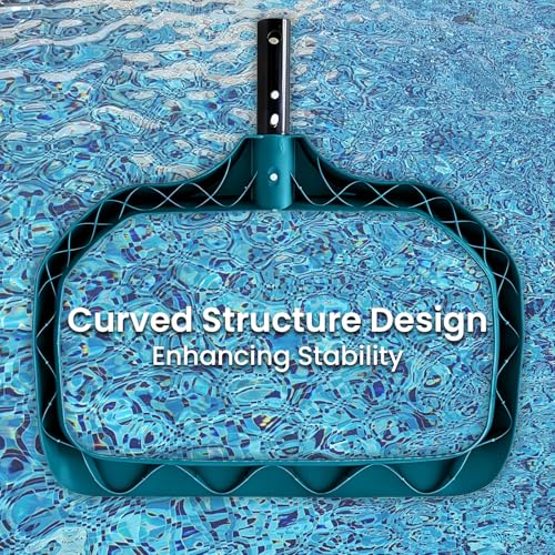 17.5" Ultra Fine Mesh Pool Net Skimmer, Deep Bag Leaf Rake (No Pole) - size: Diamond Pool Rake