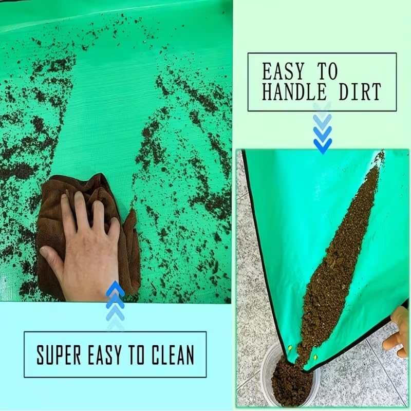 Portable Waterproof Gardening Mat – 26in Plant Potting & Repotting Mat for Indoor Gardening, Succulent Transplanting, Seed Starter Tray, Plant Accessories, Gardening Essentials, Greenhouse Floor