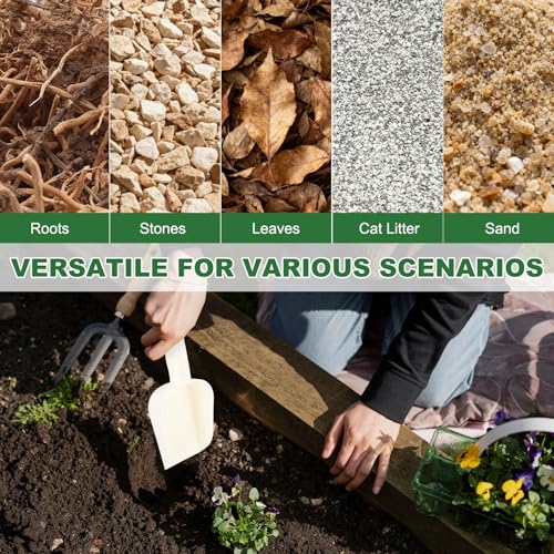 M METERXITY 2-Pack Garden Shovel Trowel Hand Shovels, 23cm/9.06 Inch Plastic Gardening Tools for Digging, Transplanting, Soil Loosening and Planting, Ergonomic Handle [Light Beige] - color: Light Beige, size: Small