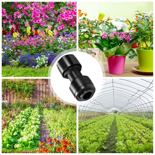 1/4 Inch Drip Irrigation Coupling Fittings, 22 Pieces Push-to-fit Coupling Connectors for 1/4" Irrigation Tubing Leak Free Drip Line Coupler Parts for Garden Lawn Irrigation System - size: 1/4" Push to Connect Coupling