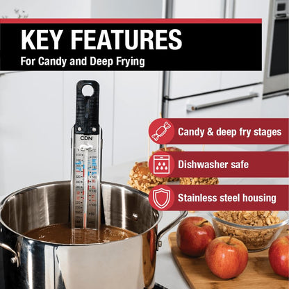 CDN TCG400 - Candy & Deep Fry Ruler Thermometer - style: Ruler Candy & Deep Fry Thermometer