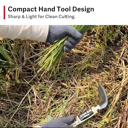 HOUNEN Japanese Stainless Steel Hand Weeder, 4.7-Inch Optimized-Angle Blade - color: 4.7" Stainless Weeding Sickle