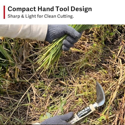 HOUNEN Japanese Stainless Steel Hand Weeder, 4.7-Inch Optimized-Angle Blade - color: 4.7" Stainless Weeding Sickle