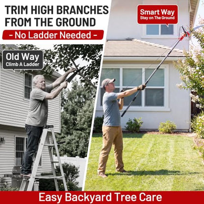 Suchtale 14FT Pole Tree Pruner for High Branch Trimming with Saw - size: 14FT